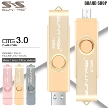 Suntrsi USB Flash Drive OTG USB 3.0 External Storage Pendrive 16GB 32GB USB Stick High Speed Pen Drive for Android USB Flash