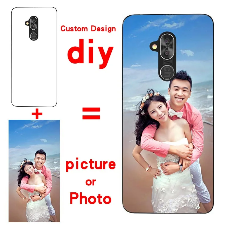 

Soft Silicone cases Custom Design picture phone Case For Alcatel 7 6062W Photo flower DIY Personalized Cover For Alcatel 7 Coque