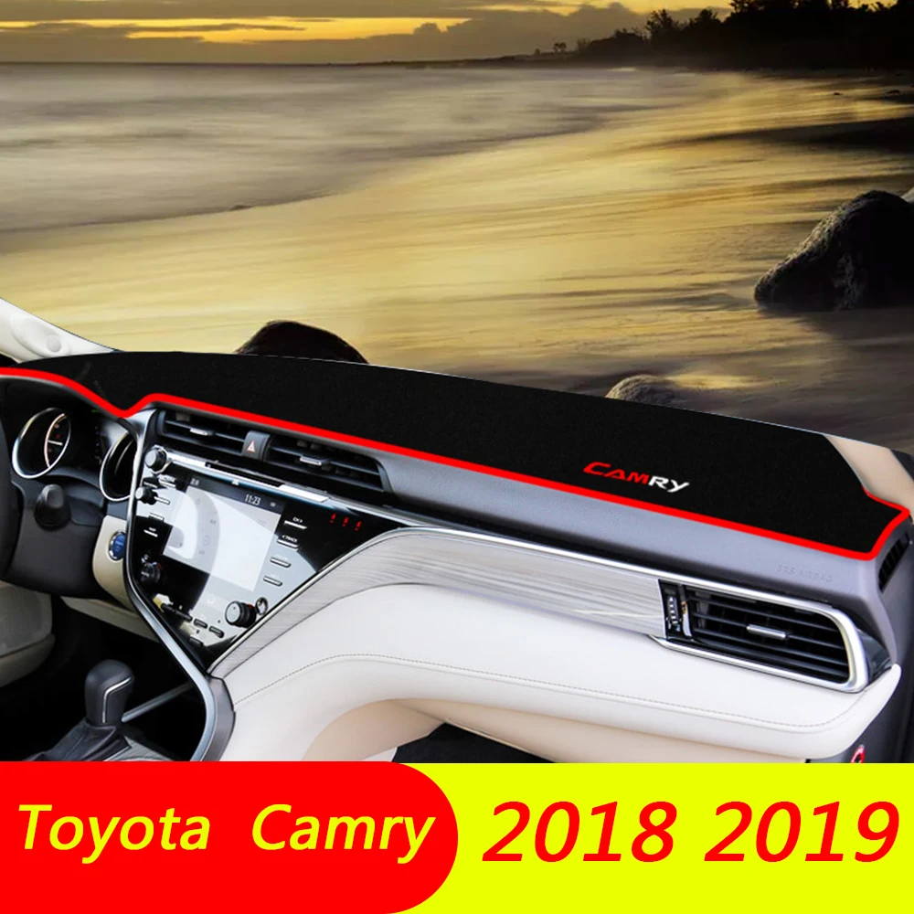 

Car Auto Inner Dashboard Cover Dashmat Pad Carpet Dash Mat For Toyota Camry 8th XV70 2018 2019 Dash board Mat Pad Cushion
