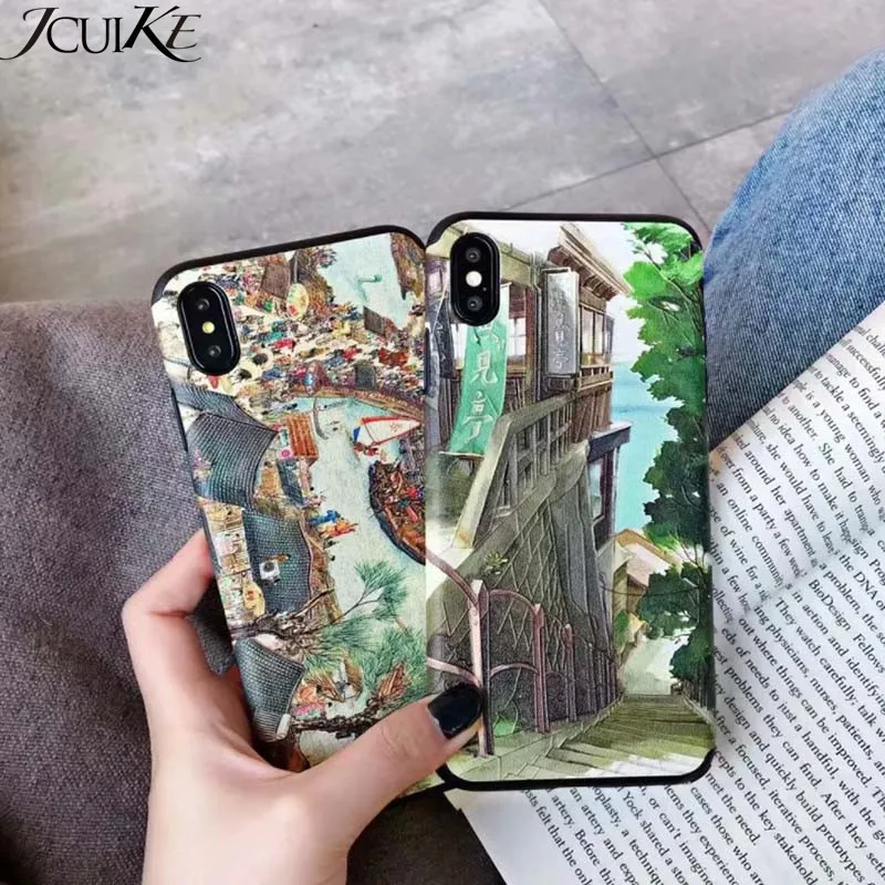 Цинмин Shanghetu Ретро Чехол Для iPhone 7 8 чехол для X XR XS MAX 6 S Plus телефон | Мобильные