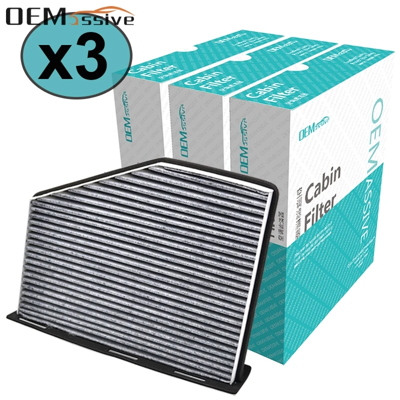 

3PC Car Pollen Cabin Filter Activated Carbon For Audi A3 Q3 TT VW Golf Passat Tiguan CC Skoda Octavia Yeti Superb 1K1819653A