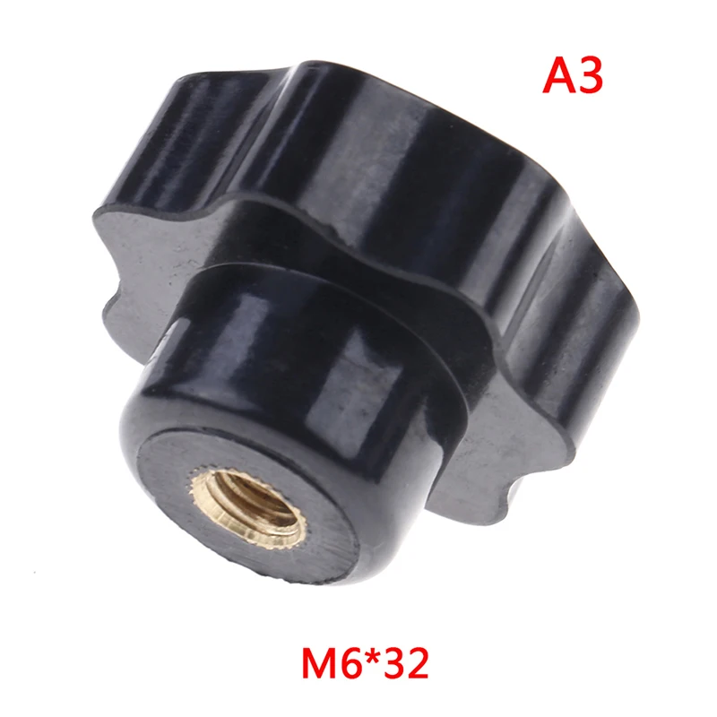 M6/M4/M5/M8 пластиковая углеродистая сталь гальванизация Мужская резьба в форме звезды головка зажимные гайки ручка для промышленного оборудования - Цвет: A3