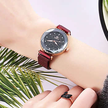 

WJ-7869 Luxury Galaxy Watches Women 2019 New Fashion Starry Sky Wristwatches Mesh Magnetic Strap Quartz Watches Montre Femme