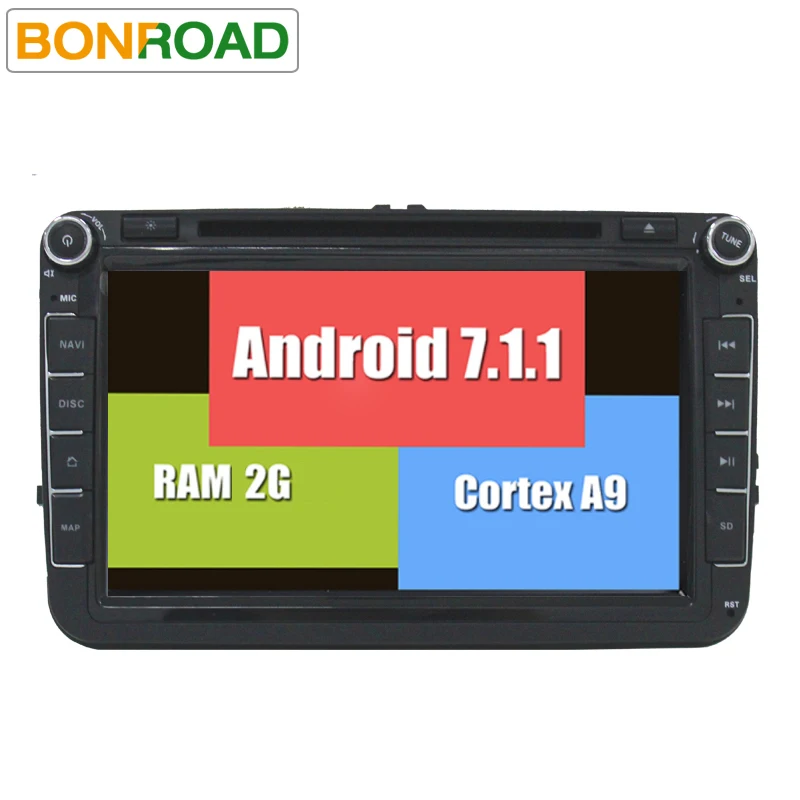 Android 7.1 2DIN dvd-плеер автомобиля VW Passat поло гольф Tiguan Touran cc Fabia Caddy быстрый еще Леон
