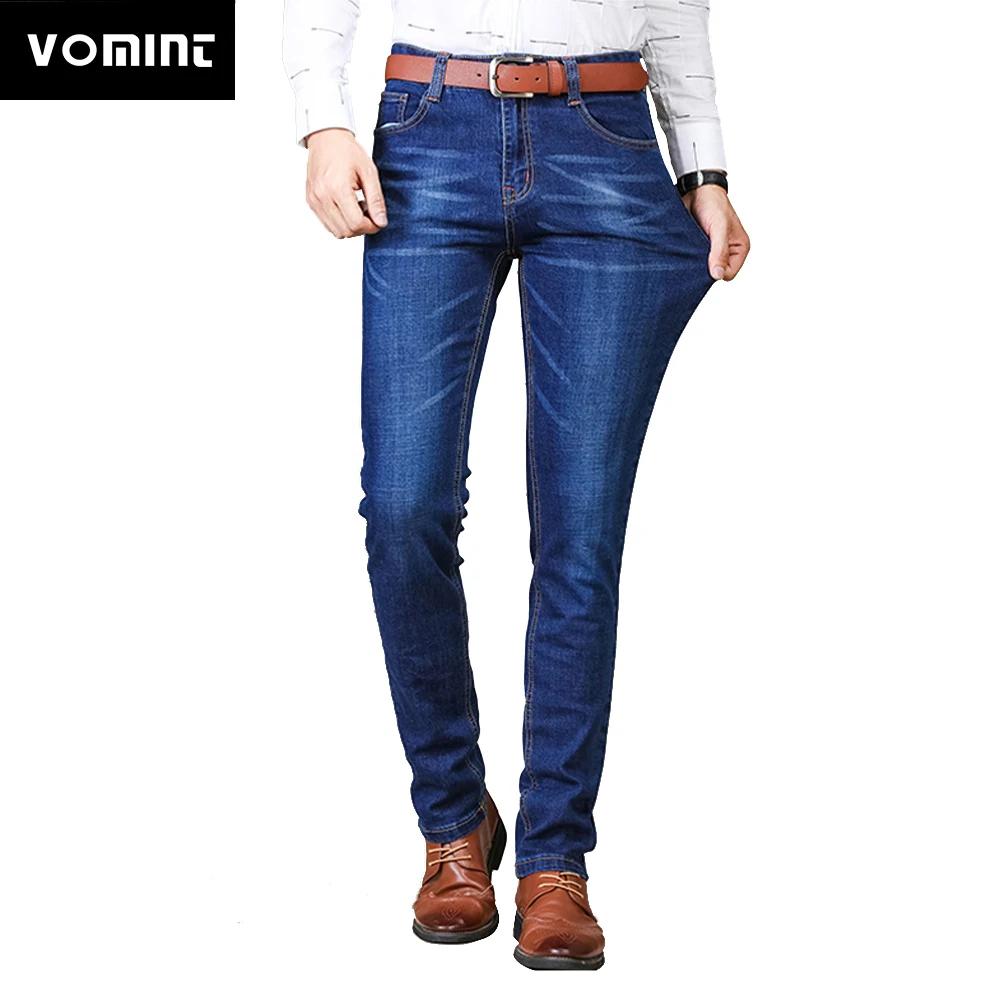 

New Men's Slim Elastic Jeans Fashion Business Classic Style Skinny Jeans Denim Pants Trousers Male