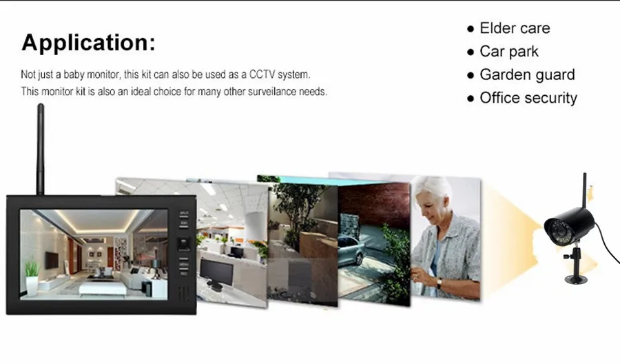  wifi wireless security camera system for 2.4Ghz home video surveillance cctv set w/ 7