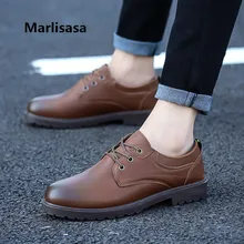 Marlisasa Для мужчин модные удобные черные из искусственной кожи на шнуровке обувь мужской прохладно Уличная обувь коричневые туфли Hommes Chaussures F2332