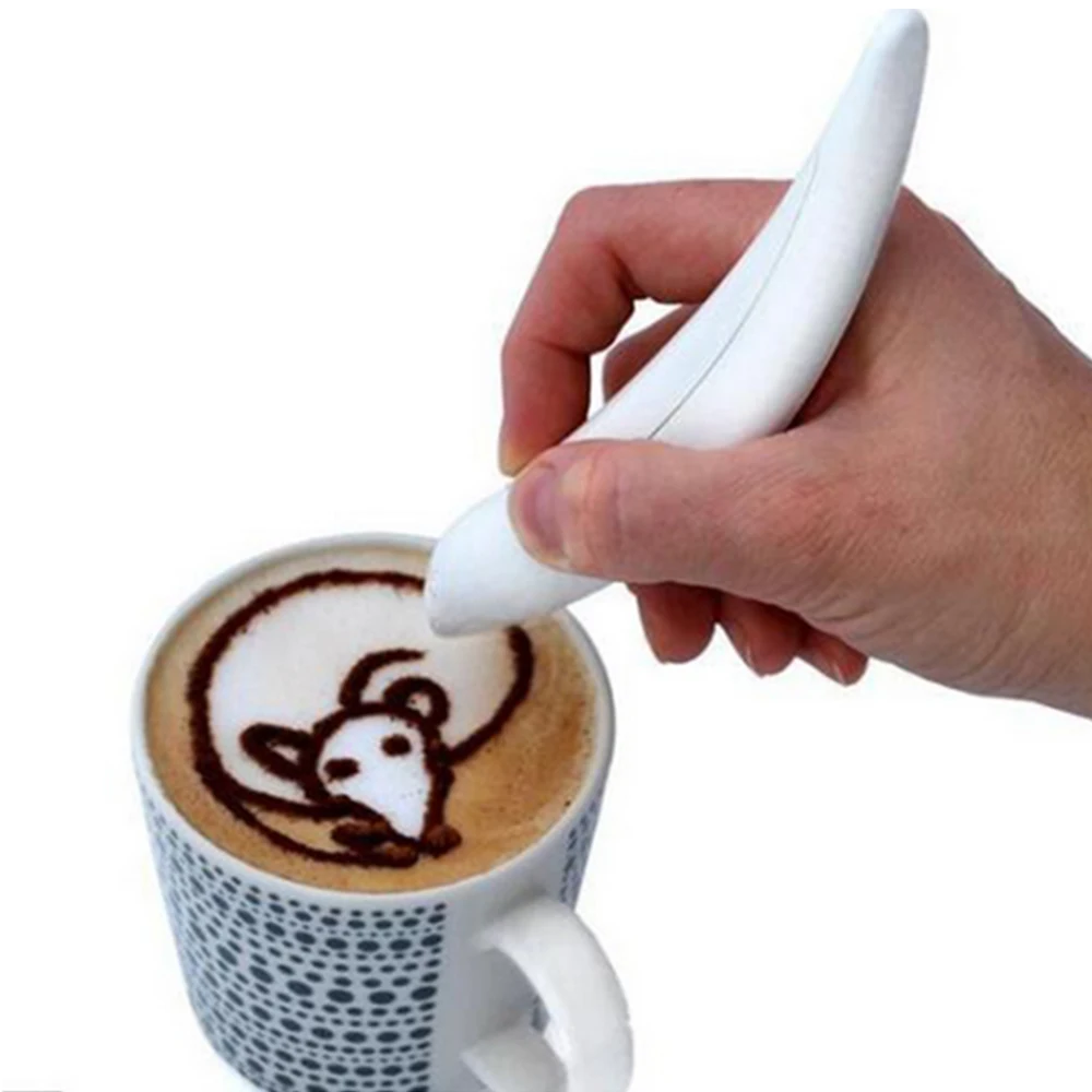 

Creative Electrical Spice Pen for Coffee Cake Baking Pastry Tool Milk Coffee Design Machine