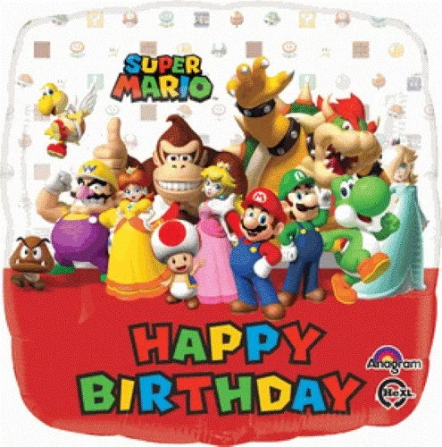2 Pcs Lot 18 Pouce Anagramme Joyeux Anniversaire Mario Bros Feuille Ballons Enfant Fete D Anniversaire De Decoration De Bande Dessinee Ballon Globos Jouet Aliexpress