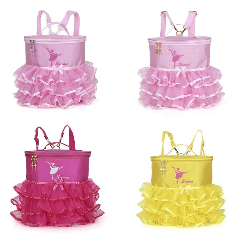 

Cute Girl's Ballet Handbags Backpack Tote Purse with Pink Lace for Dancers