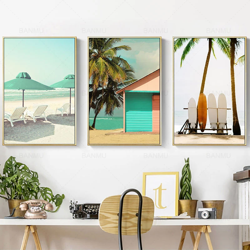 Waliicorners Nordic Living Room Canvas Painting Modern Landscape Print Painting Wall Art Poster Modular Picture Bedroom Decoration no Frame 52