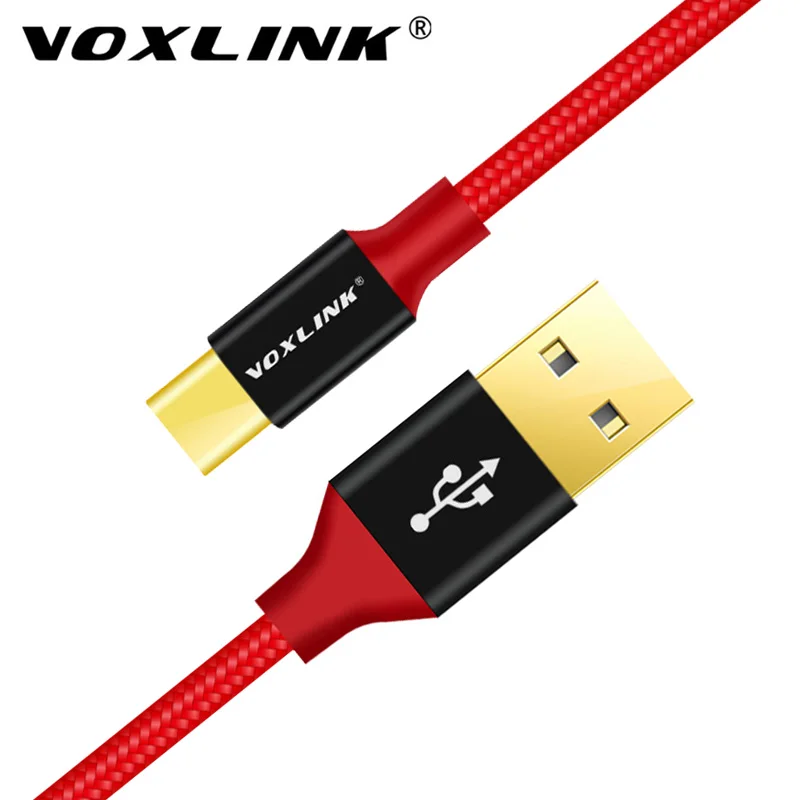

VOXLINK Nylon Braided USB Cable TypeC Cable For Samsung S10 S9 S8 Galaxy For Huawei LG HTC 10 Macbook Xiaomi Mi8 A1Charging Cord
