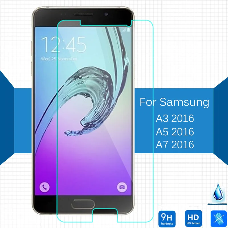9H Tempered Glass Screen Protector for Samsung Galaxy A3 A5 A7 2016 A3100 A5100 A7100 Protective Film Guard pelicula de vidro | Мобильные