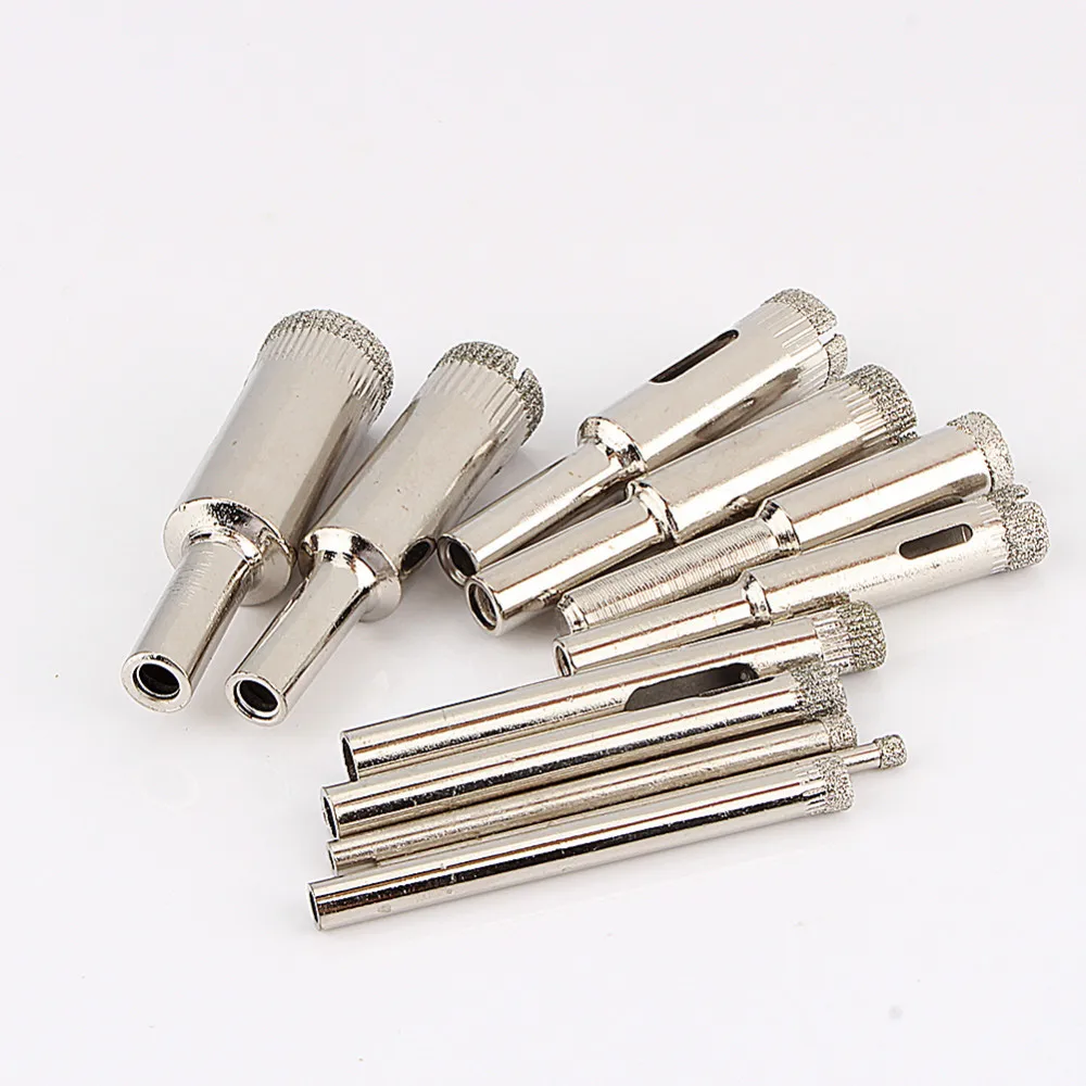 

11 pcs/set (3-14mm) Coated Core Glass Hole Saw Drill Bits Set Hole Saw Cutting Tools For Tiles Marble Glass
