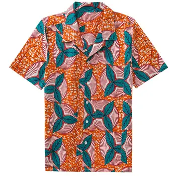 

2019 New Autumn Women Men Couple Lovers Shirt Short-Sleeved Wax Print Couple Clothes Valentine Day Gift