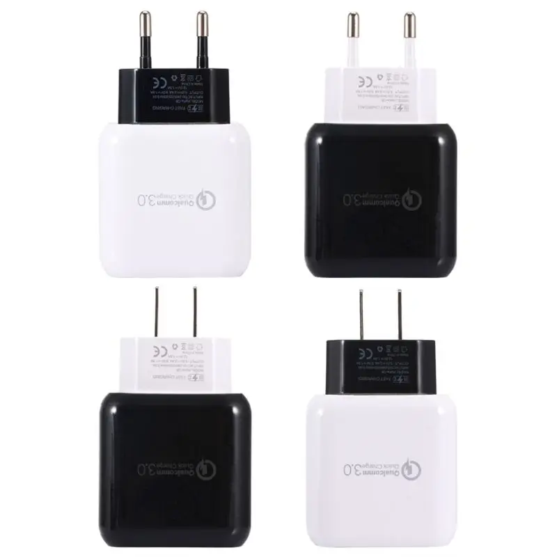

USB Charger Wall Power Adapter QC3.0 Quick Charging EU US Plug Travel Portable for iPad iPhone Samsung Sony Huawei Xiaomi