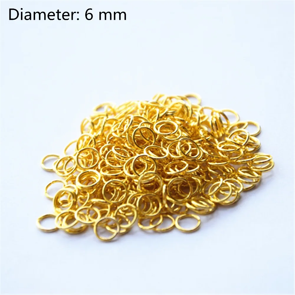 500 шт. незамкнутые колечки для бисероплетения 18 кг|jump rings|gold jump ringsopen rings |