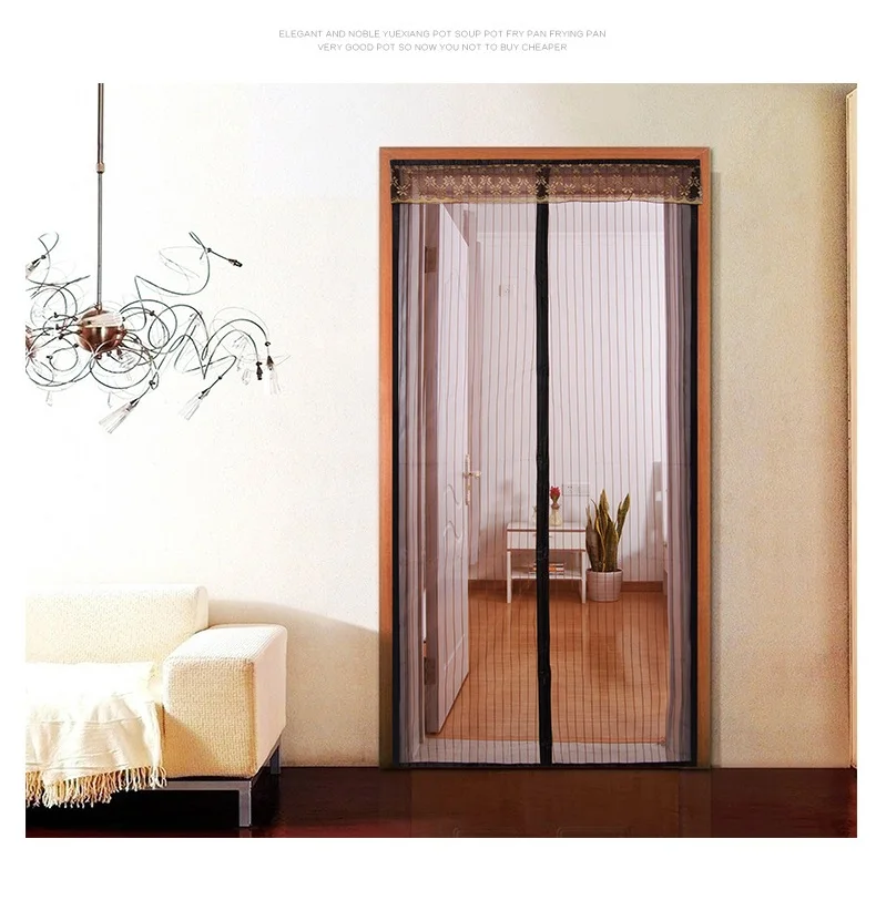 

2019 New Premium Velcro Mosquito door Net Screen Curtain Summer Anti-mosquito Door Mesh Magnetic Insect Fly Bug Screens