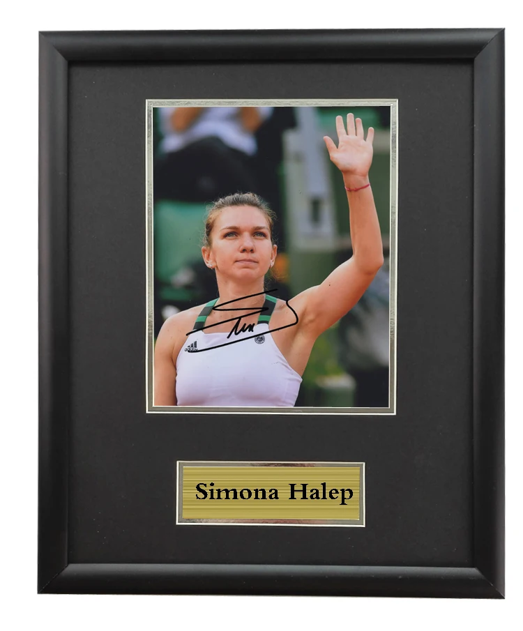 

Memorabilia Halep tennis with SA COA autographed signeded photo frame