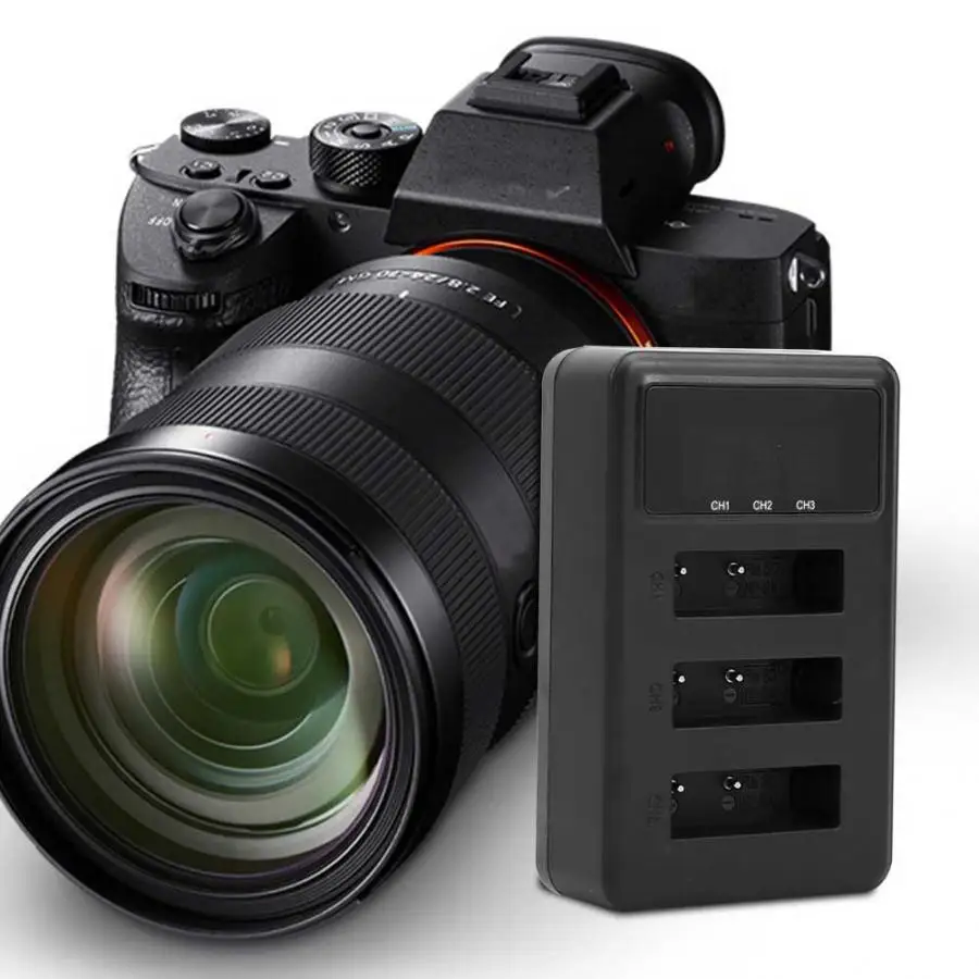 NP BX1 зарядное устройство три слота USB зарядка с ЖК экраном для Sony RX100 Спортивная