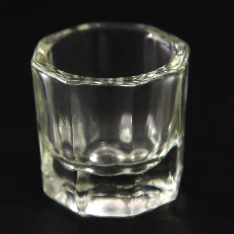 1 piece Transparent White Color Acrylic Liquid Glass Acrylic Powder Dappen Dish Crystal Glass Cup for Acrylic Nail Art Clear