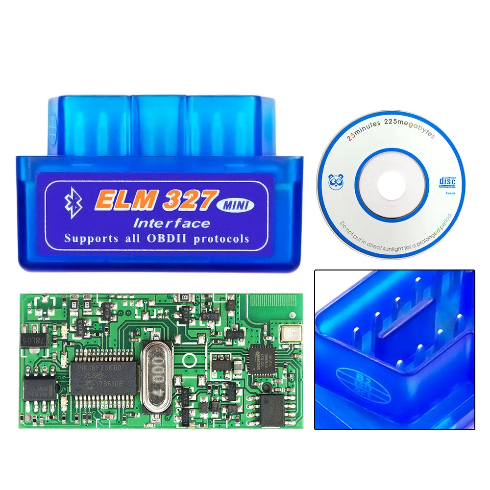 Super Mini ELM327 v2.1 V1.5 PIC18F25K80 Bluetooth считыватель кода Obd2 OBDII Интерфейс Elm 327 1 5 25K80 адаптеры