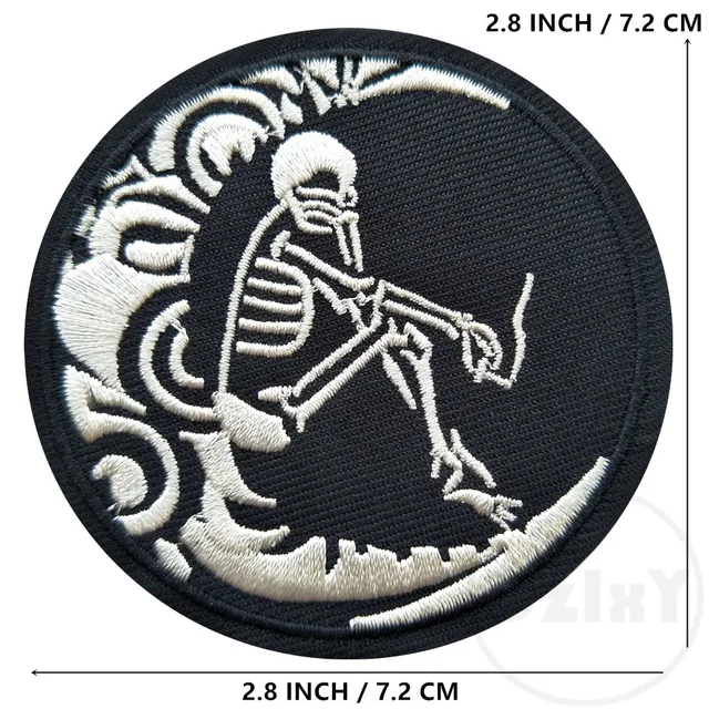 (46 Styles can Choose) 1 PCS Embroidered Circle Patches for Clothing