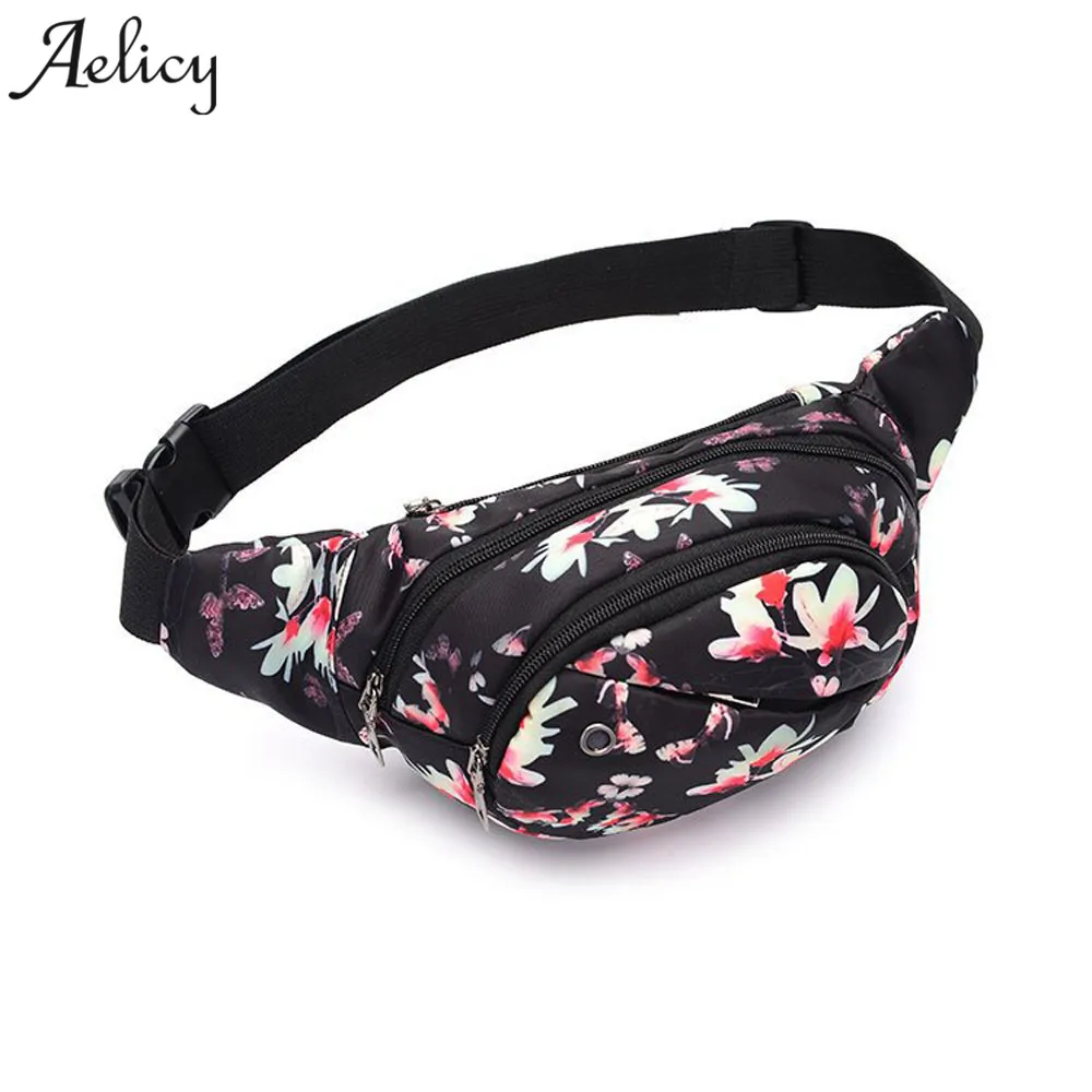 Aelicy 2018 Fashion 3d Printing Waist Bag Packs Men Women Waist Bag