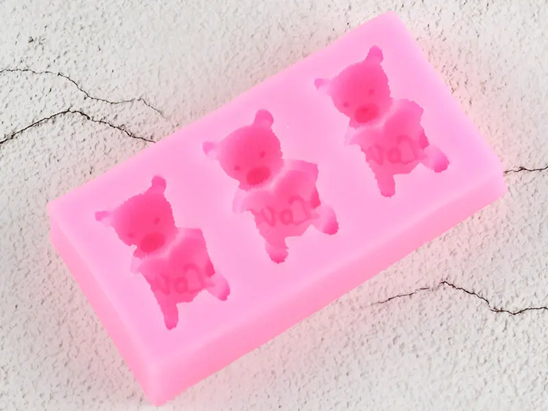 DIY медведь Кондитерские Силиконовые формы украшения торта пищевого класса силиконовые мини помадка форма для полимерной глины