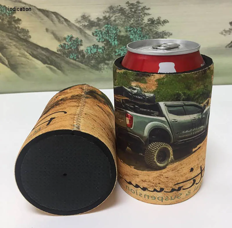 200pcs/lot Promotional Custom Printed Stubby Holders Can Cooler for Dye Sublimation Printing