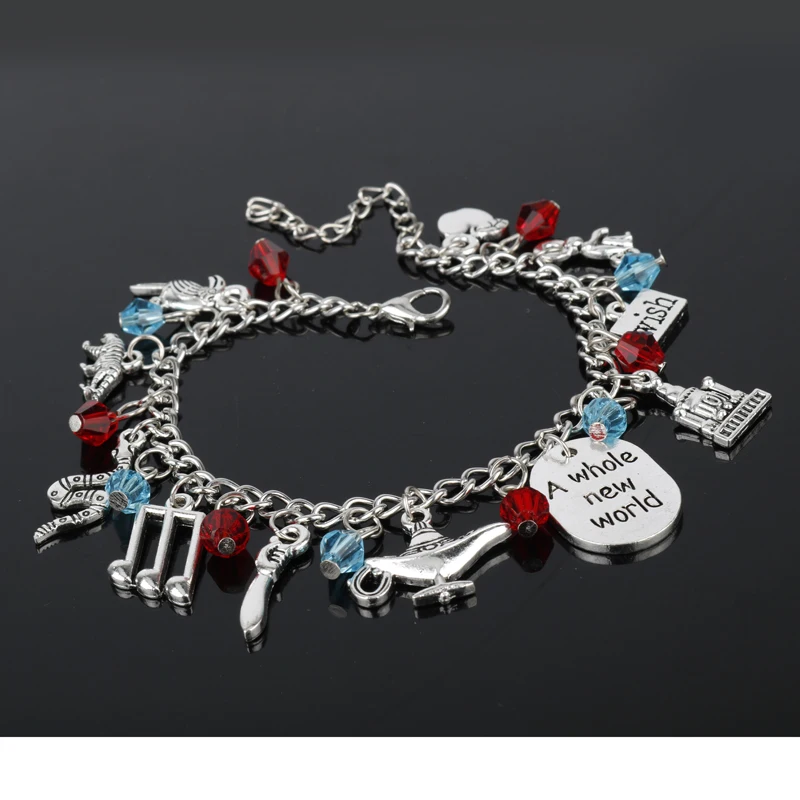 Aladdin Charm Bracelets & Bangles Letter A Whole New World Animals Dream Life Wish Dog Tag Crystal Romantic Bird Bracelet-20 Aladdin Charm Bracelets & Bangles Letter A Whole New World Animals Dream Life Wish Dog Tag Crystal Romantic Bird Bracelet-20