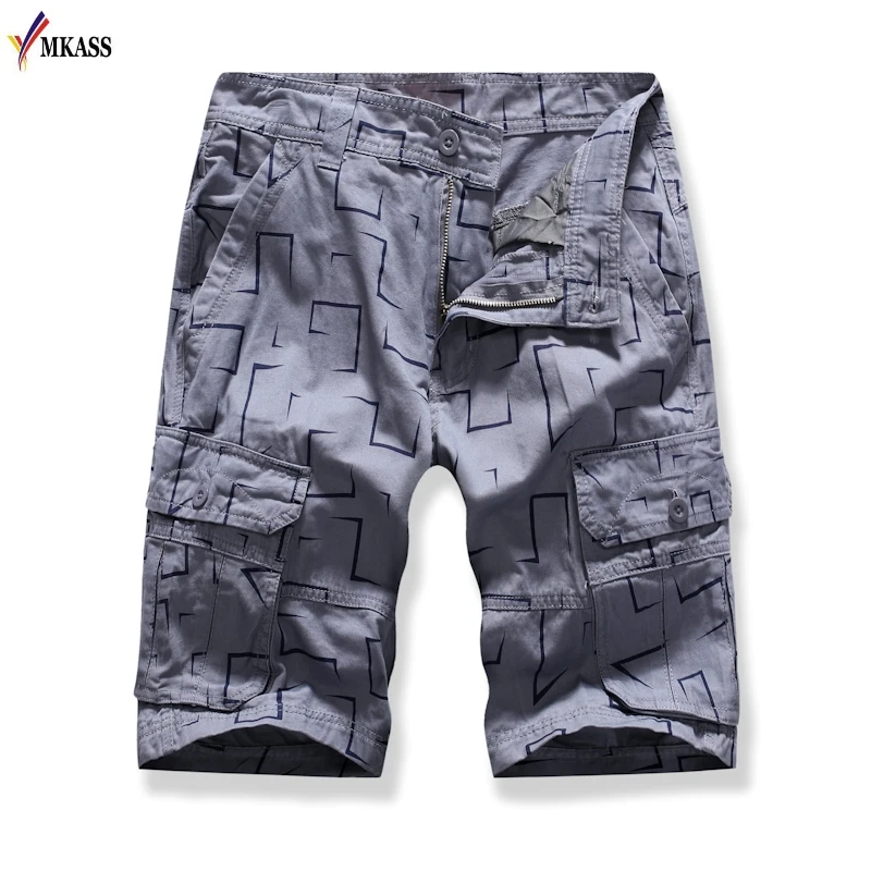 Новые модные мужские шорты года для отдыха, многоцветные шорты с геометрическим узором, мужские шорты с пятью точками