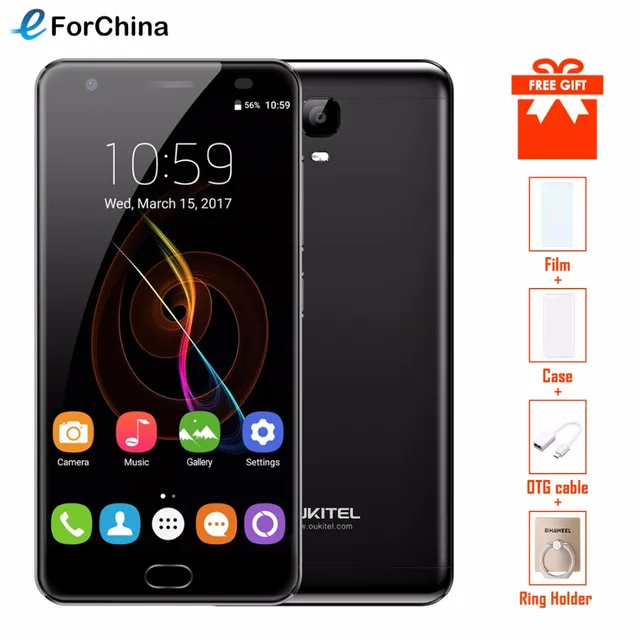 Cheap US Version OUKITEL K6000 Plus Cellphone 64GB ROM 4GB RAM 5.5'' Android 7.0 MTK6750T Octa Core 1.5GHz OTG 16.0MP 4G Quick Charge