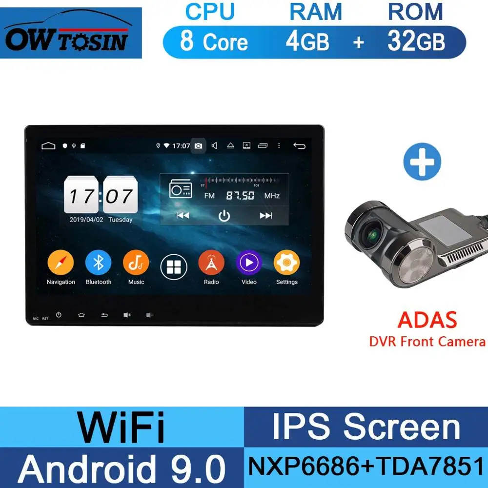 10," ips 8 Core 4G+ 64G Android 9,0 автомобильный dvd-плеер для Honda Vezel HR-V HRV XR-V gps Радио Parrot BT - Цвет: 32G Adas Camera