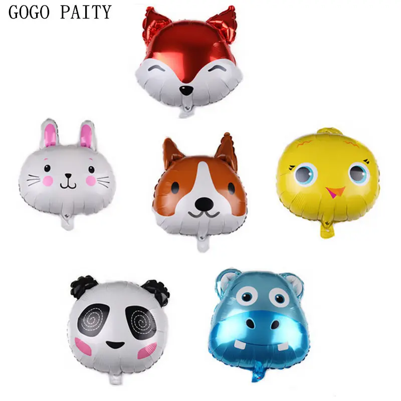 GOGO PAITY Новый 18 дюймовый мультфильм в форме головы животного алюминиевый