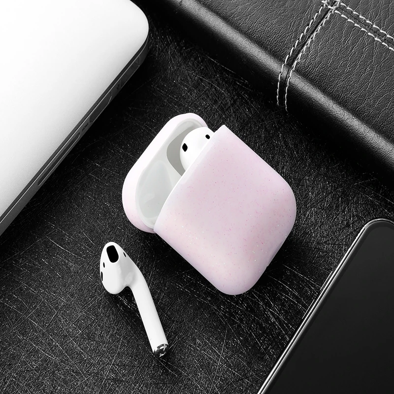 Чехол Airpods Защитный Мягкий силиконовый чехол Teyomi с ремешком для Apple Airpods/Airpods 2
