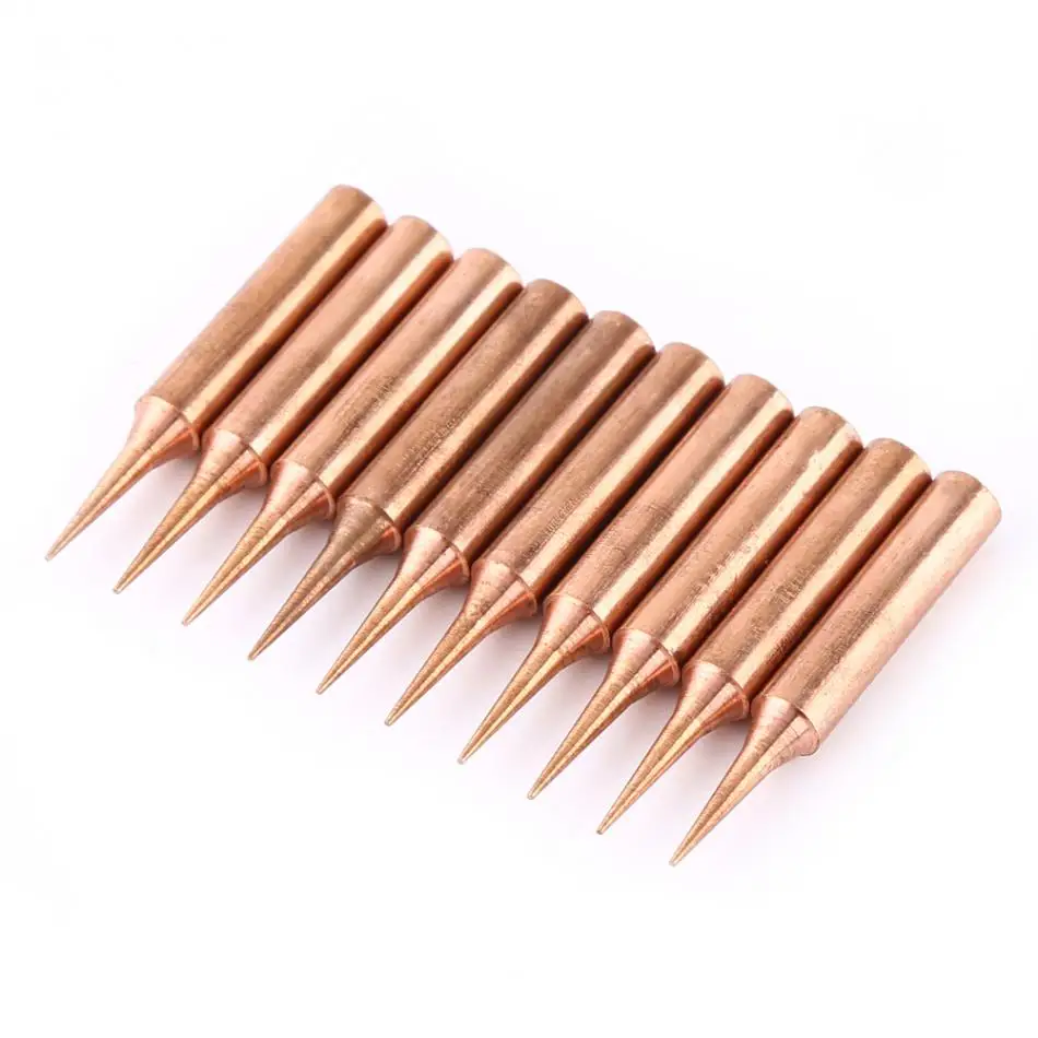 

10Pcs/Lot Soldering Tips Pure Copper Low Temperature Soldering Iron Solder Tips Replacement Repair Station 900M-T-I