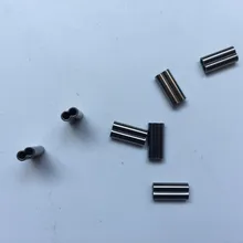 50 шт. Серебряная рыболовная двойная овальная латунная трубка двойная медная ОБЖИМНАЯ муфта набор разъемов коробка рыболовные снасти