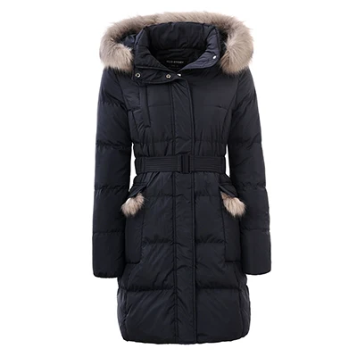 GLO-STORY женский зимний Черный пуховик Пальто повседневные женские парки теплая одежда Длинная женская зимняя парка с капюшоном пальто WMA-3262 - Цвет: Dark Blue