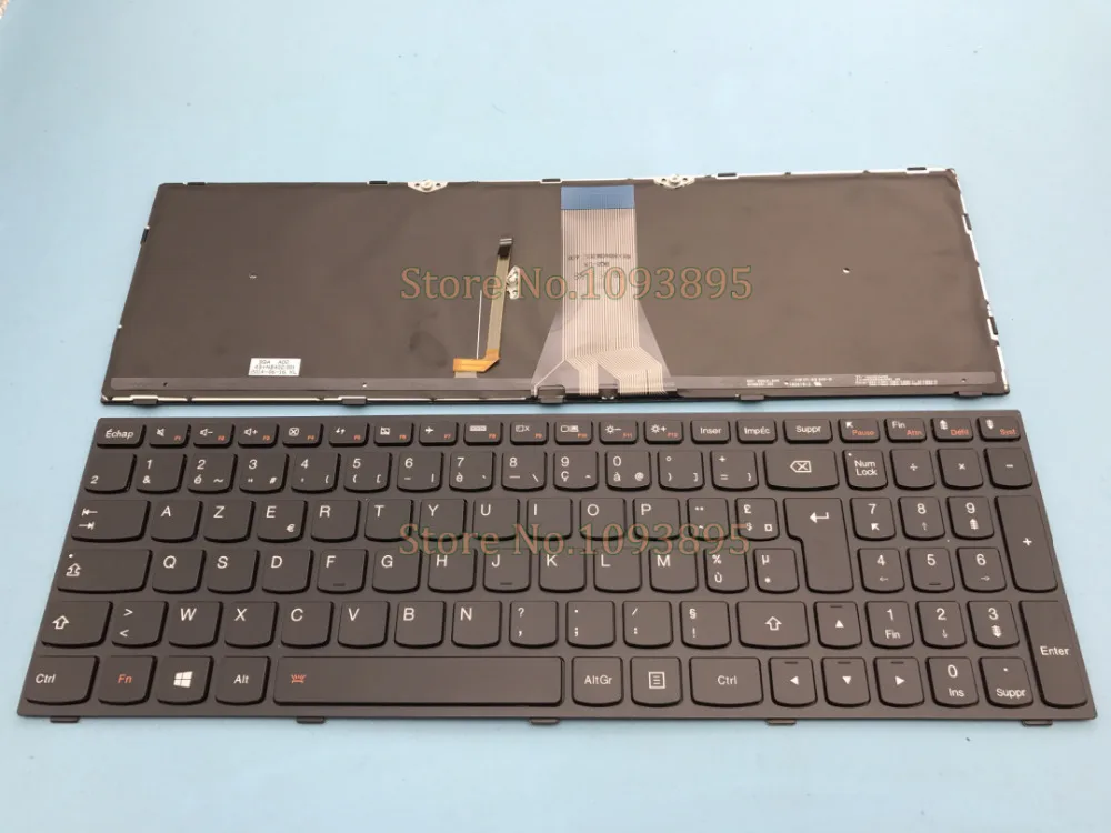 Новая Azerty Французская клавиатура для Lenovo G50-80 Touch ноутбука с черной рамкой и