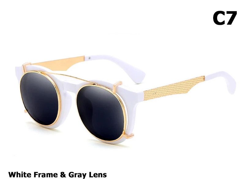 JackJad новые модные круглые солнцезащитные очки на застежке в стиле ...