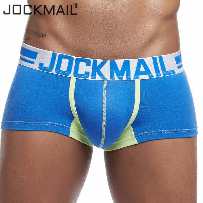 JOCKMAIL, новинка, сексуальное мужское нижнее белье, боксеры, cueca, мужские хлопковые трусы, боксеры, шорты, мужские, пэчворк, мягкие трусы, шорты, мужские трусы