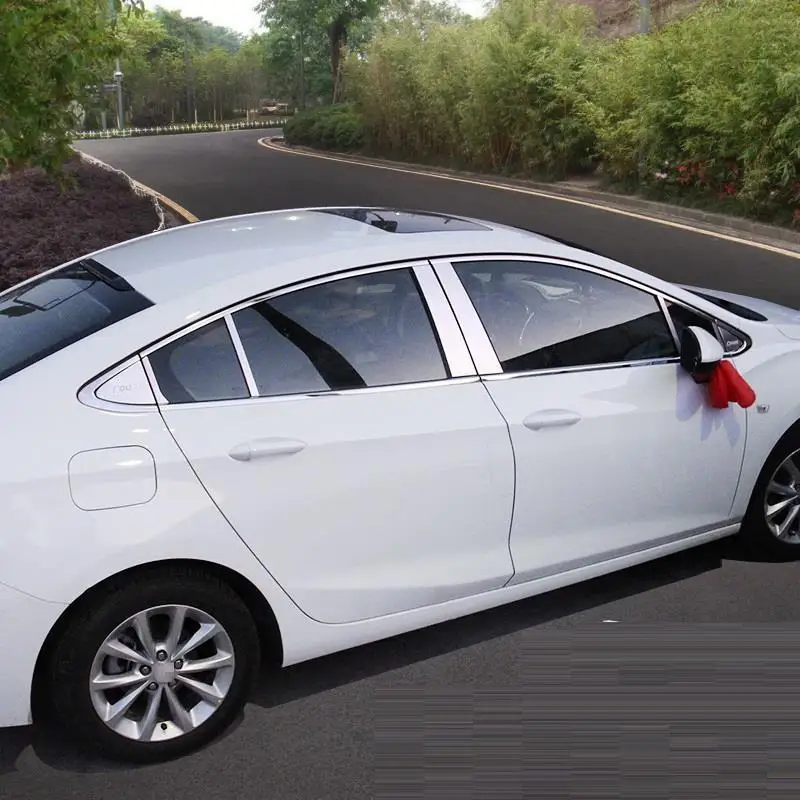 

Car Modified Chromium Automovil Window Exterior Fashion Covers Protecter Modification Bright Sequins 17 18 FOR Chevrolet Cruze