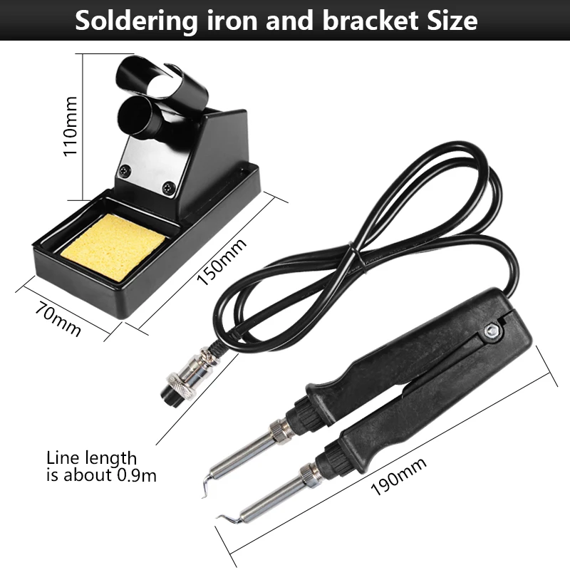 110V/220V 75w SMD Tweezers Soldering Station Iron 902  ESD Anti-static Adjustable Temperature Control Thermostat 900M TIP electric soldering iron kit