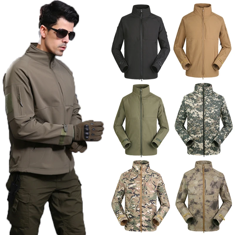 

Men Thermal Warm Hunting Jacket Softshell Camouflage Tactical Clothes Windproof Trekking Hiking Military Jacket