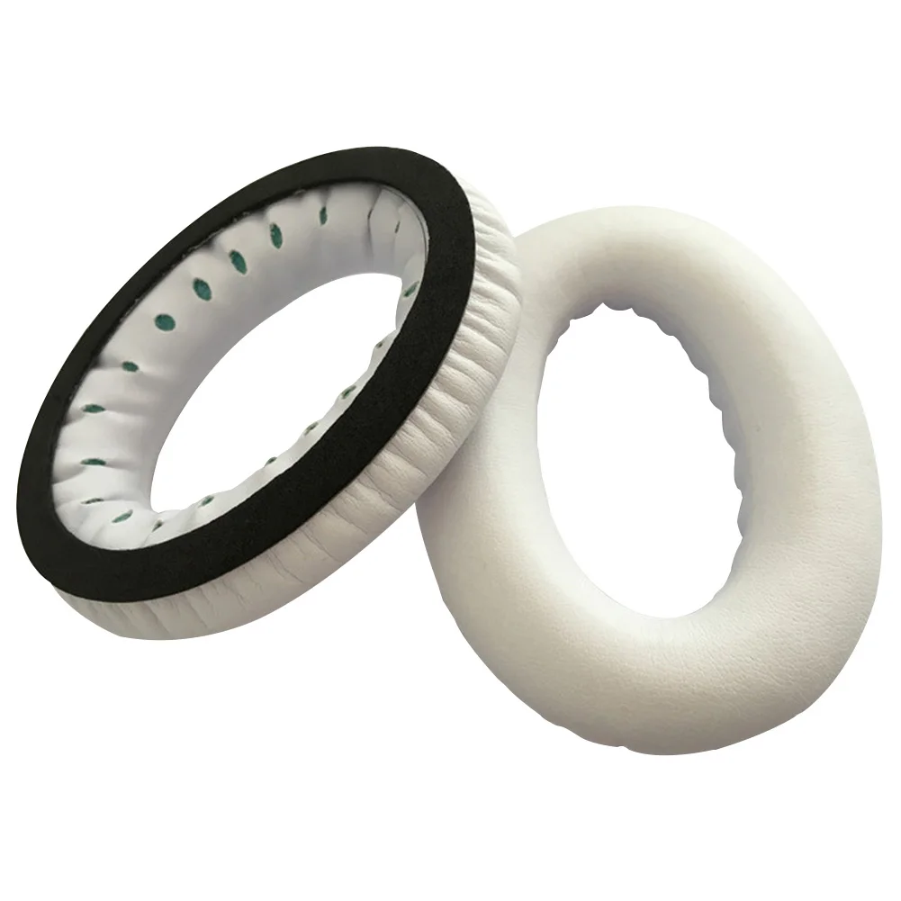 

1 Pair Accessories Cushion Ear Pads Round Replacement Easy Install Soft PU Leather Earmuffs Noise Reduction For BOSE QC2 QC15