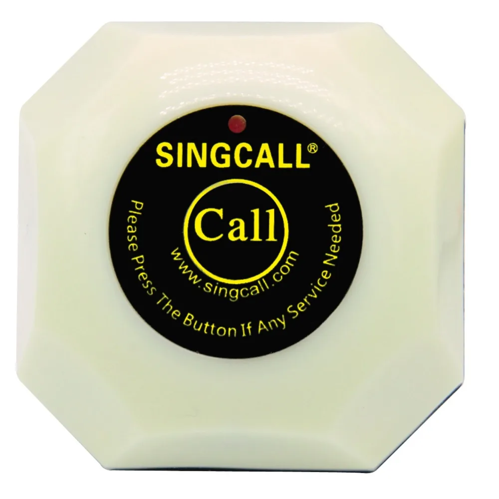 Беспроводная школьная система вызова SINGCALL белая кнопка гостевой вызов официанта