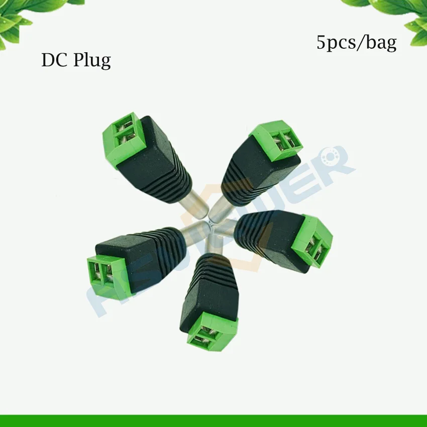 

2.1 x 5.5mm CCTV accessory DC Power Male Jack Connector 5pcs/Lot