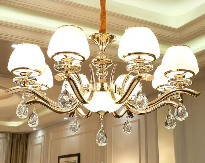 Роскошные Современные Хрустальные потолочные светильники для гостиной, потолочные лампы с золотыми кристаллами для дома, осветительные приборы, светодиодные модельные светильники