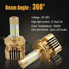 Super Bright 80W 8000LM 9006/HB4 4-Side Combo Car Auto LED Headlights Kit Bulbs White 6000K High Power Replace Halogen & HID